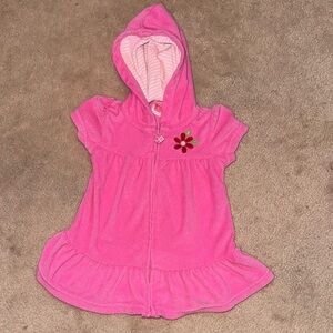 Carter's Pink Kids Swim Coverup with Flower